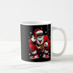 Afroamerikanischer Weihnachtsmann Weihnachten Schw Kaffeetasse