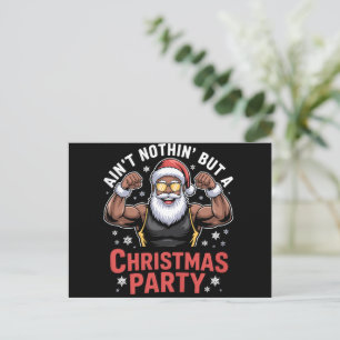 Afroamerikanischer Weihnachtsmann Weihnachts-Pyjam Feiertagspostkarte