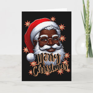 Afroamerikanischer Weihnachtsmann Weihnachts-Pyjam Karte