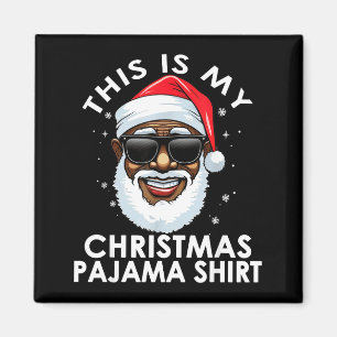 Afroamerikanischer Weihnachtsmann Weihnachts-Pyjam Magnet