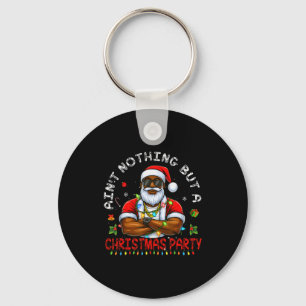 Afroamerikanischer Weihnachtsmann Weihnachts-Pyjam Schlüsselanhänger