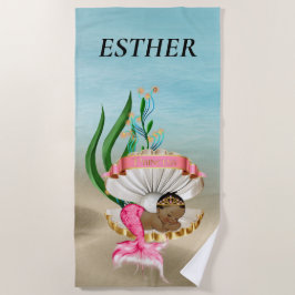 Afroamerikanisches Baby Girl Beach Handtuch