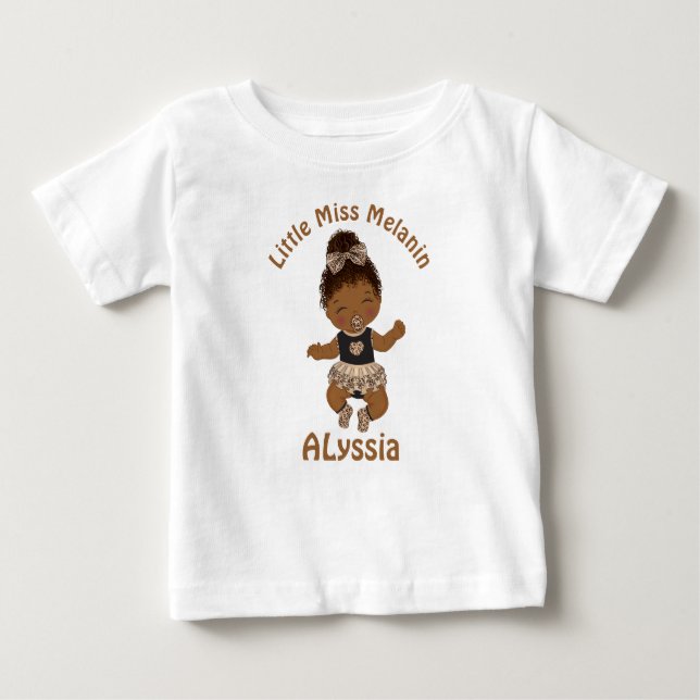 Afroamerikanisches Baby Girl Melanin T - Shirt (Vorderseite)