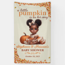 Afroamerikanisches Baby Girl Pumpkin Baby Dusche