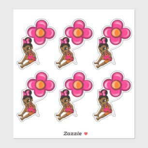 Afroamerikanisches Baby Girls Aufkleber