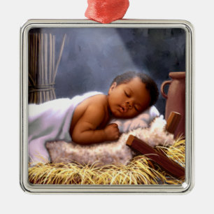 Afroamerikanisches Baby Jesus Weihnachtsschmuck
