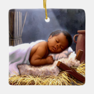 Afroamerikanisches Baby Jesus Weihnachtsschmuck