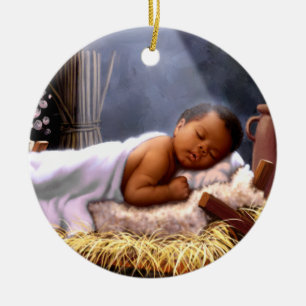 Afroamerikanisches Baby Jesus Weihnachtsschmuck