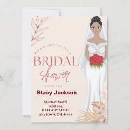 Afroamerikanisches Brautparty Einladung