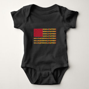 Afroamerikanisches-Flagge-T-Shirt Baby Strampler