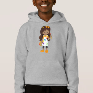 Afroamerikanisches Mädchen, Maler, Malerei, Pinsel Hoodie