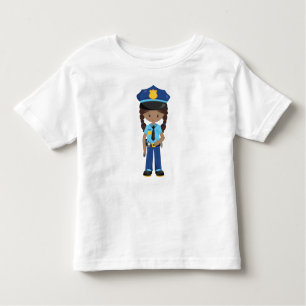 Afroamerikanisches Mädchen, Polizeimädchen, Polize Kleinkind T-shirt