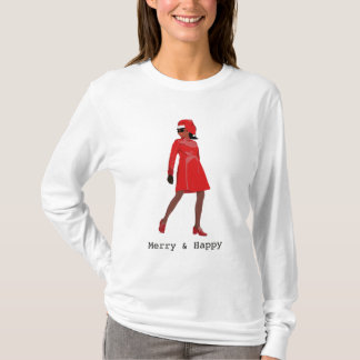 Afroamerikanisches Schwarzes Frauen-Weihnachts-T-S T-Shirt