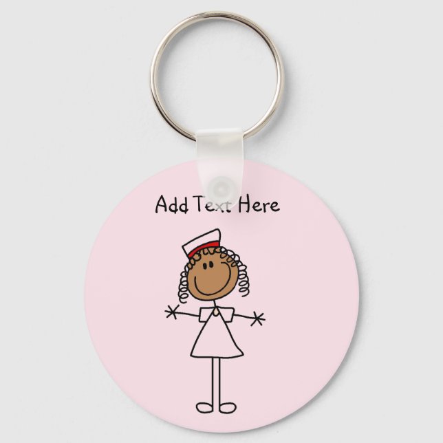 Afroamerikanisches Strichmännchen - Tshirts und Ge Schlüsselanhänger (Vorderseite)