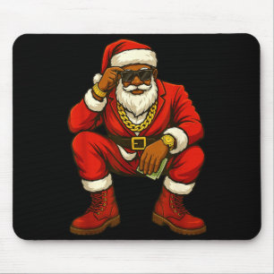 Afroamerikanisches Weihnachten Lustiges Afroamerik Mousepad