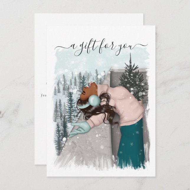 Afroamerikanisches Weihnachtsgeschenkzertifikat (Vorne/Hinten)