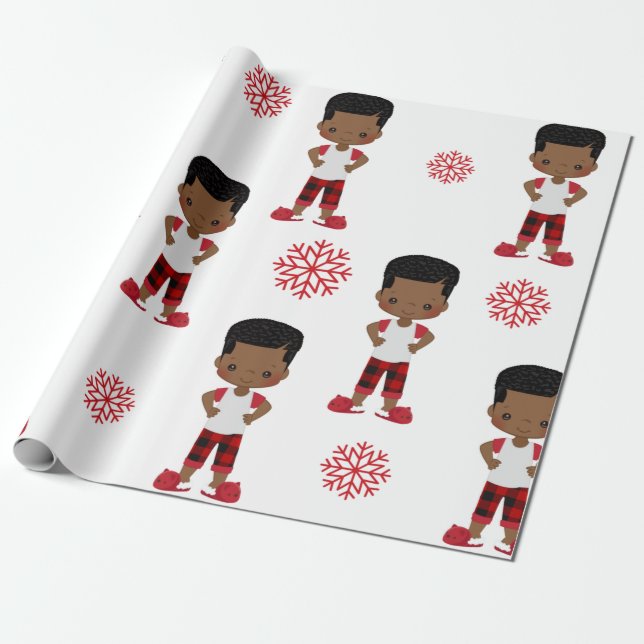 Afroamerikanisches Wrapping Paper Geschenkpapier (Ungerollt)