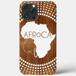AFRoCA Weibliche Afro plus Afrika Holzkörner-Look Case-Mate iPhone Hülle