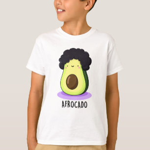 Afrocado Funny Avocado mit Afro Puff T-Shirt