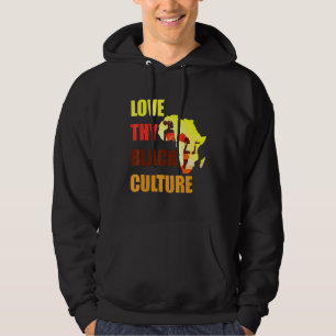 Afrocentr zum Schwarzen Power Afrikas mit schwarze Hoodie