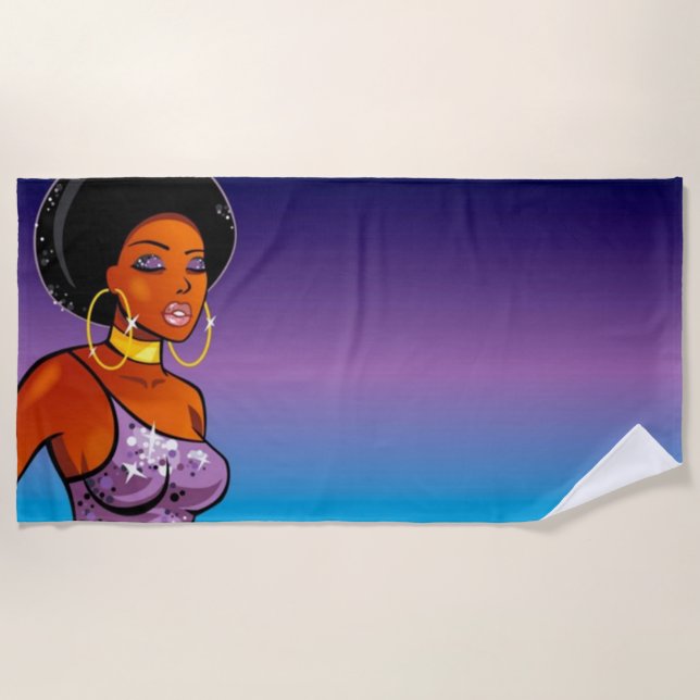 Afrocentric Beach Handtuch (Vorderseite)