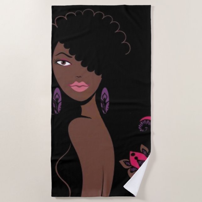 Afrocentric Beach Handtuch (Vorderseite)