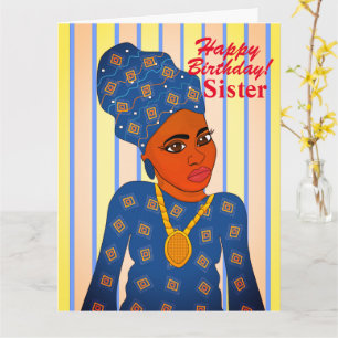 Afrocentric Birthday Card Karte