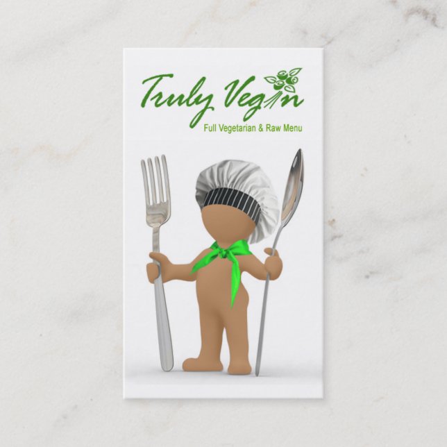 Afrocentric "cooler Koch": Visitenkarte (Vorderseite)