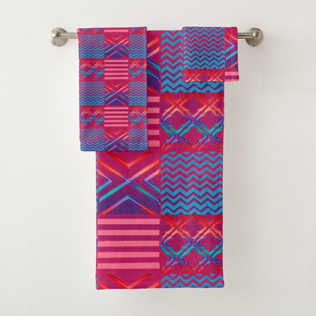 Afrocentric Geometric Print Bath Towel Set (Von Creator hochgeladen)