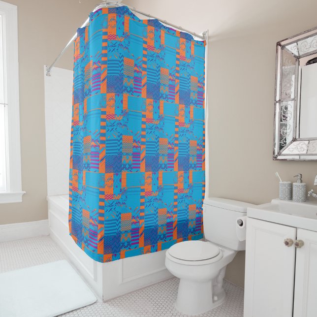 Afrocentric Geometric Print Shower Curtain  Duschvorhang (Von Creator hochgeladen)