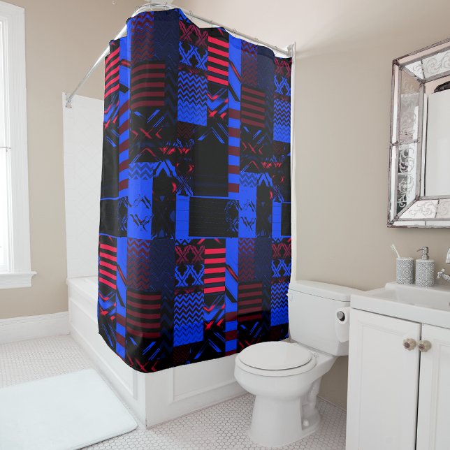 Afrocentric Geometric Print Shower Curtain  Duschvorhang (Von Creator hochgeladen)