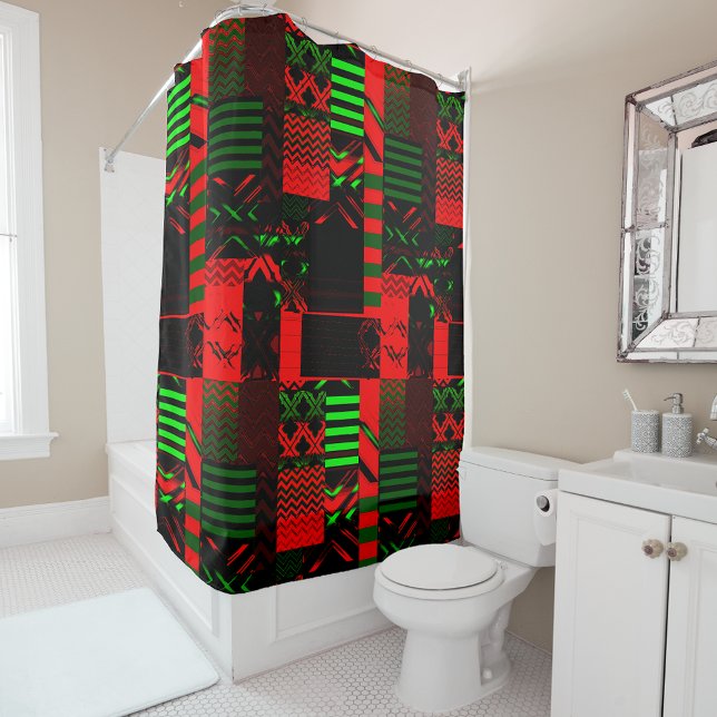 Afrocentric Geometric Print Shower Curtain  Duschvorhang (Von Creator hochgeladen)
