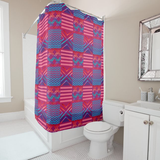 Afrocentric Geometric Print Shower Curtain  Duschvorhang (Von Creator hochgeladen)