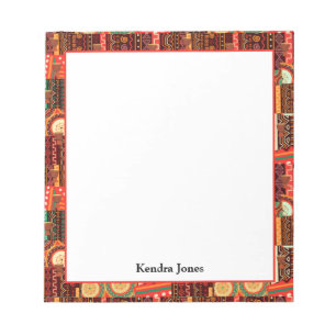 Afrocentric Kente Tribal Muster Notepad Notizblock