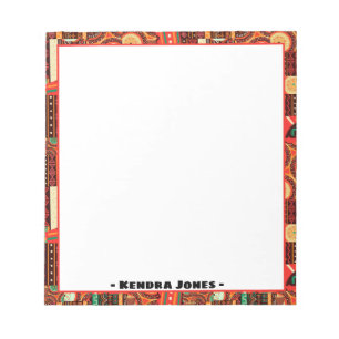 Afrocentric Kente Tribal Muster Notes Notizblock