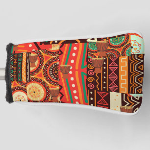 Afrocentric Kente Tribal Pattern Golf Headcover