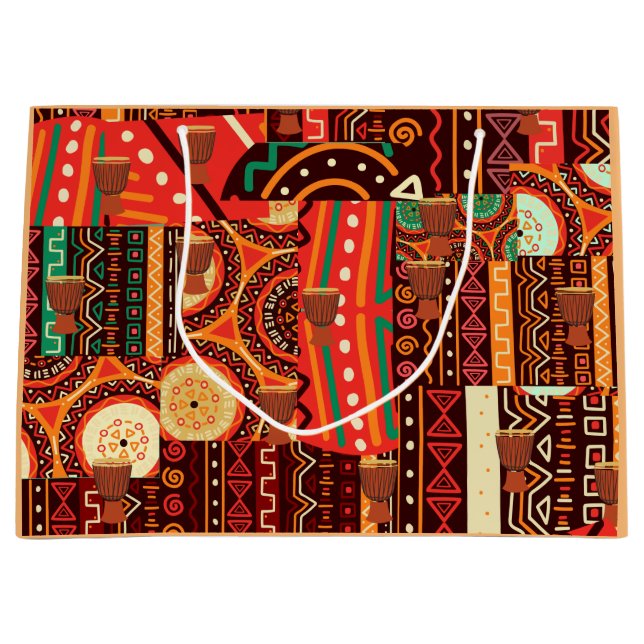 Afrocentric Kente Tribal Pattern Große Geschenktüte