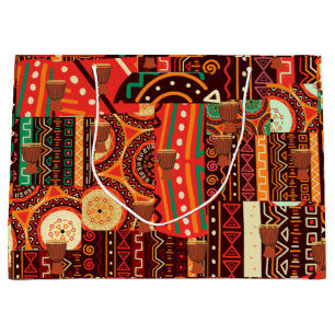 Afrocentric Kente Tribal Pattern Große Geschenktüte