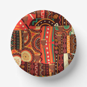 Afrocentric Kente Tribal Pattern Pappteller