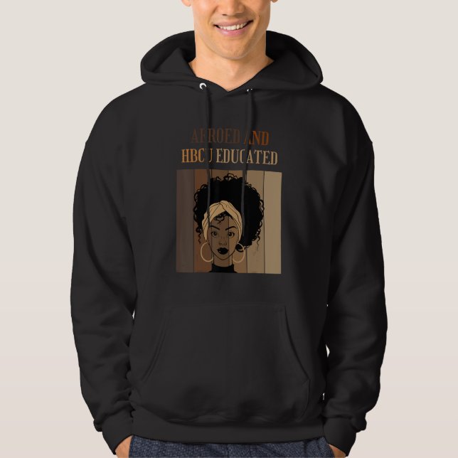 Afroed und HBCU unterrichteten historische schwarz Hoodie (Vorderseite)