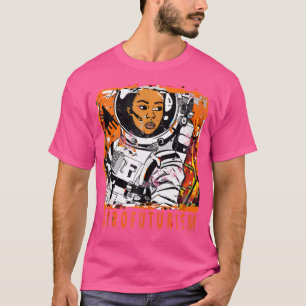Afrofuturismus Ai Generated Art Astronaut Cyberpun T-Shirt