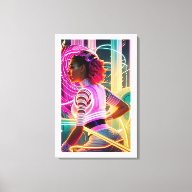 Afrofuturismus Fünf Leinwanddruck (Vorderseite)