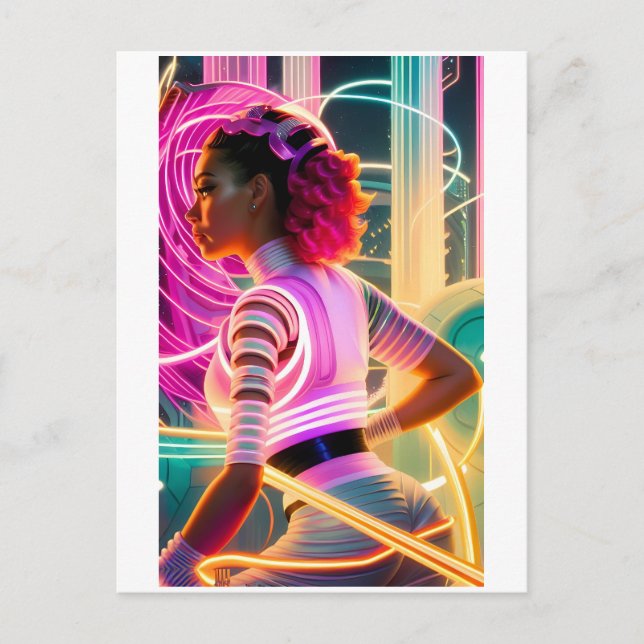 Afrofuturismus Fünf Postkarte (Vorderseite)