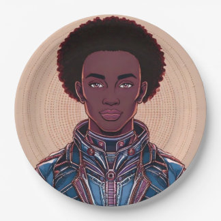 Afrofuturist King 12" Papierplatte Pappteller