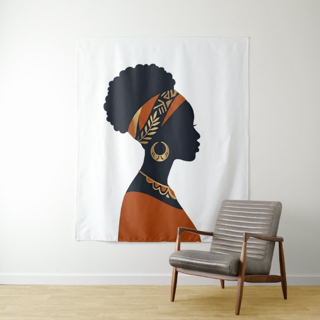 Afrohemian-Königin Strahlende Wandteppich (Beispiel)