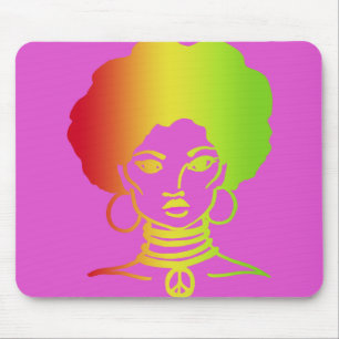 AFROLICOUS ROSA MAUSUNTERLAGE MOUSEPAD