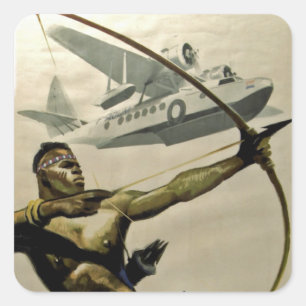 Afromaritime Quadratischer Aufkleber