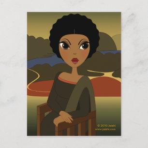 Afro'na Lisa Postkarte