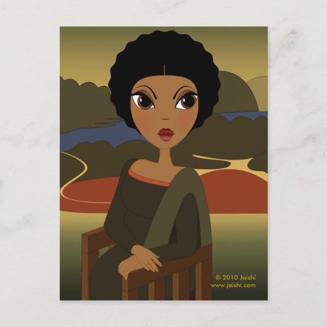 Afro'na Lisa Postkarte (Vorderseite)