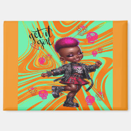 Afropunk Get It Girl Orange Magnet